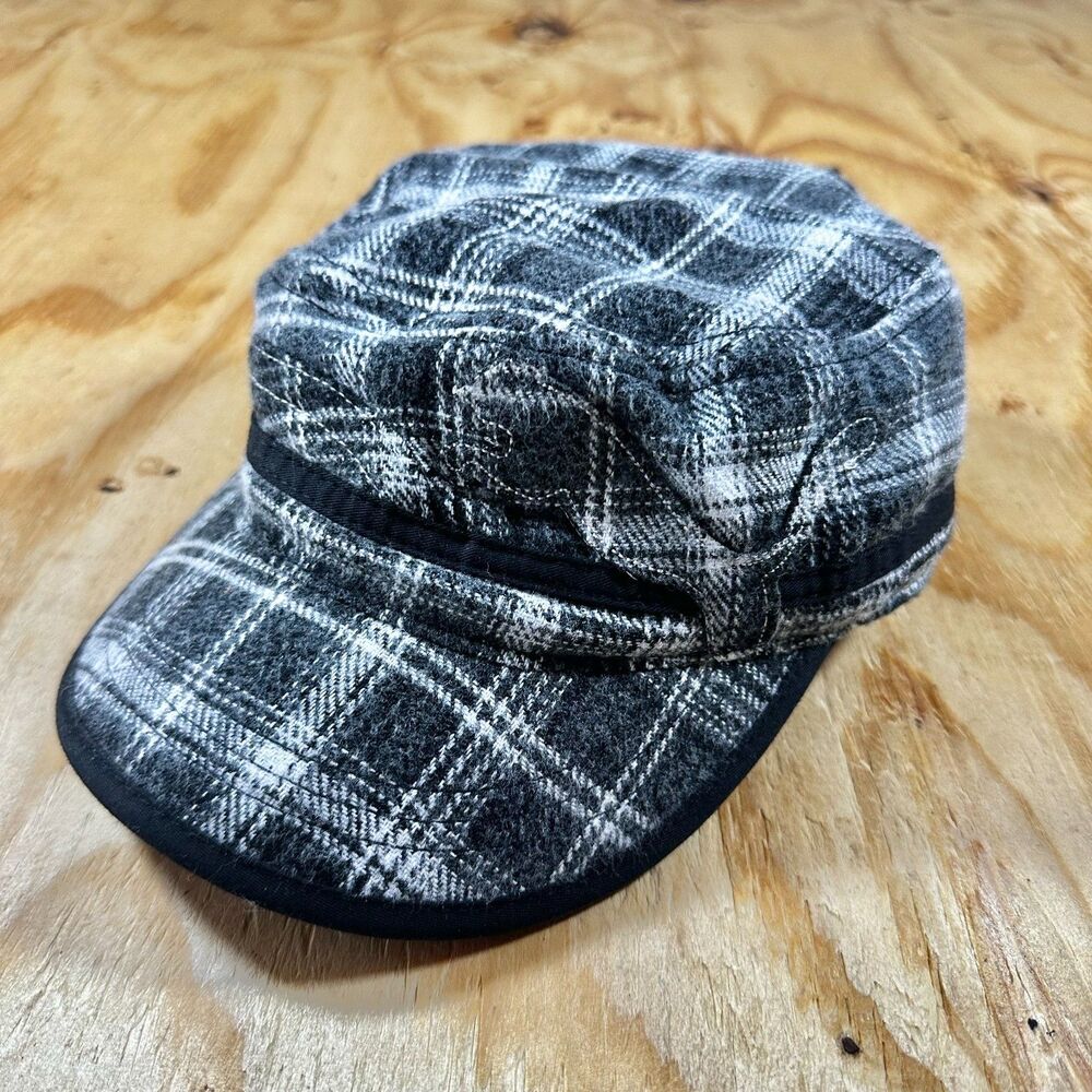 Puma Plaid Military Cadet Hat - Gray & White
